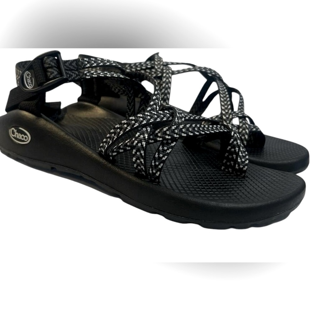 Chaco Women's ZX2 Black White Trail Hiking Sandal Size US 9 J106266